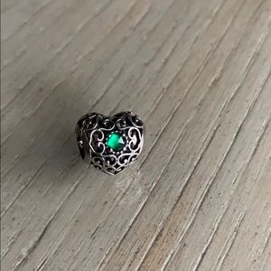 Pandora Bracelet Emerald Heart Charm